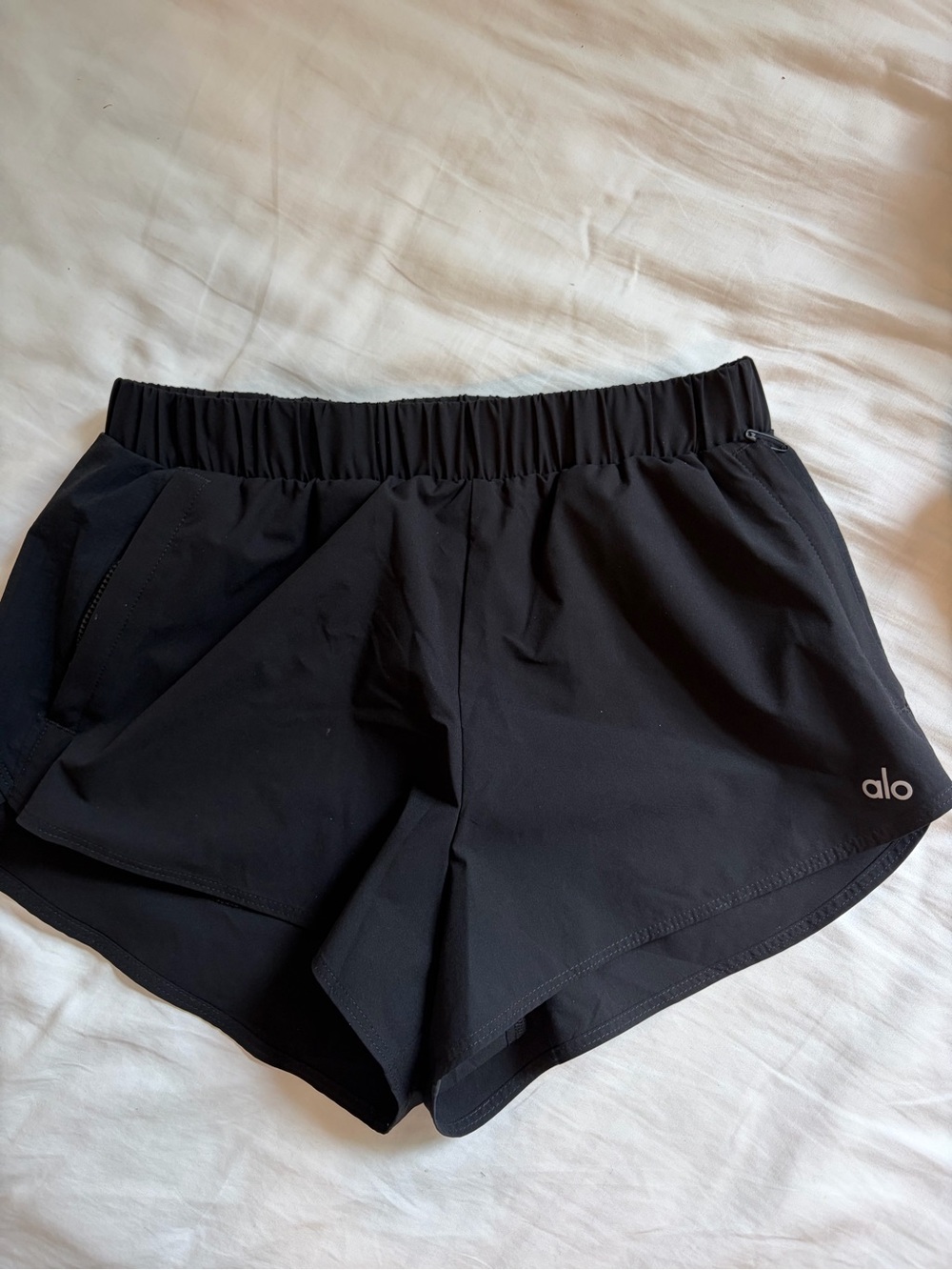 ALO Yoga Black High-Rise Athletic Shorts